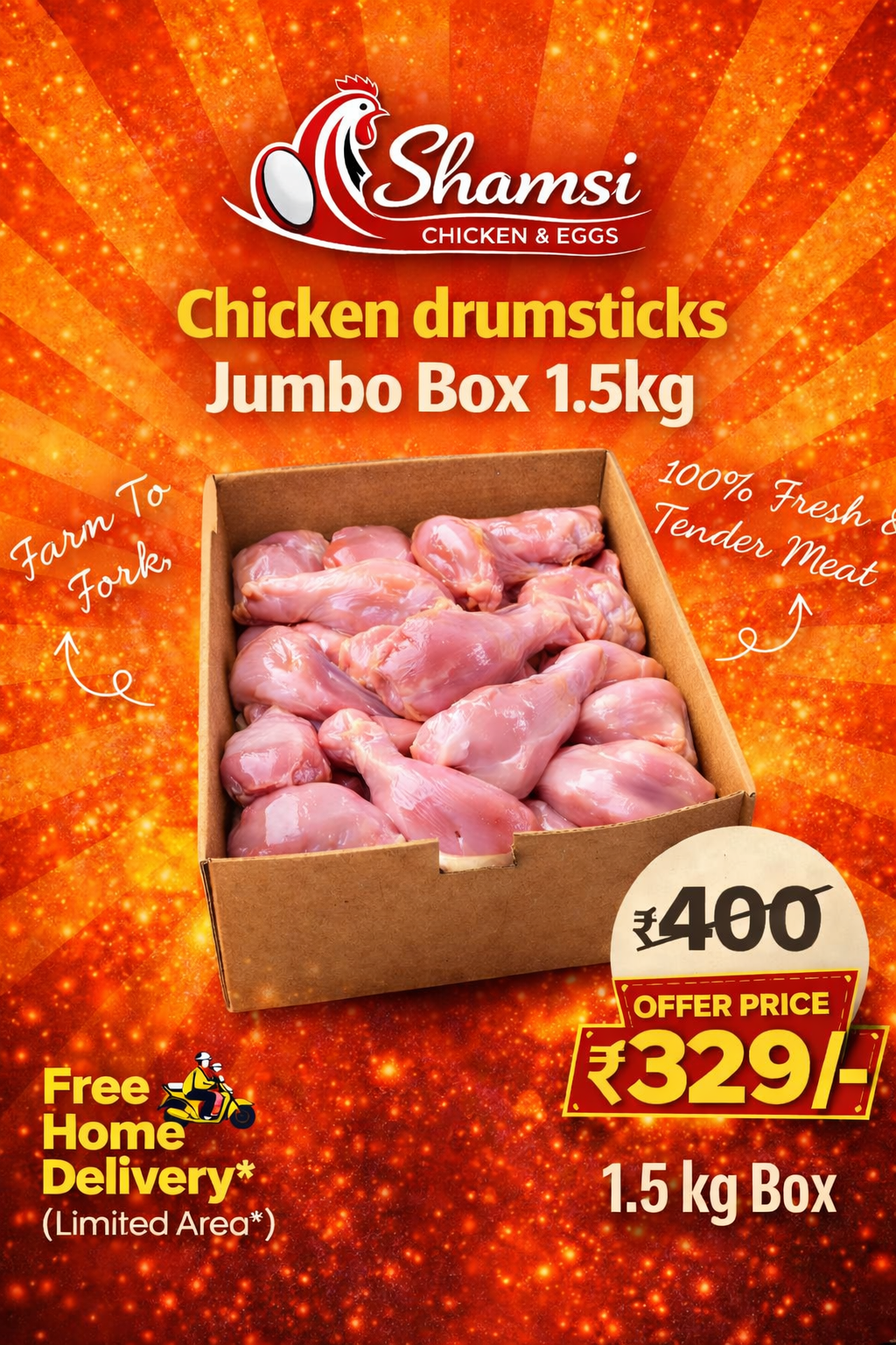 Fresh Chicken Drumsticks – Juicy, Meaty & Full of Flavour